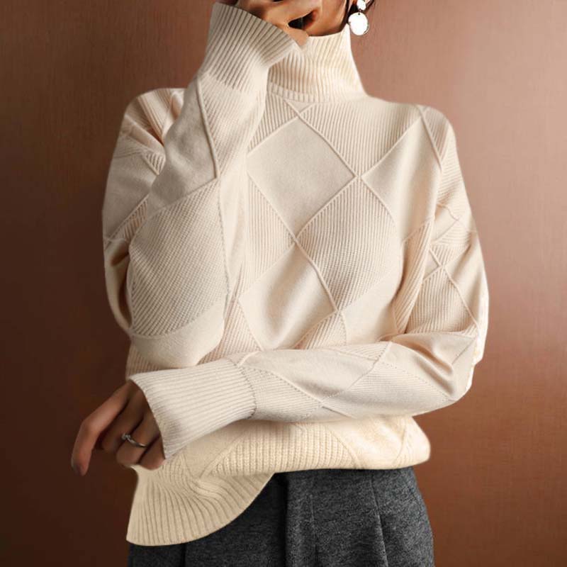 Talbot | Textured Turtleneck Knit Sweater